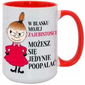 Duży Kubek Czerwone Wnętrze Z Mała Mi 450ml Wzory