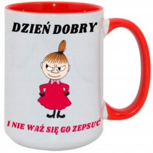 Duży Kubek Czerwone Wnętrze Mała Mi 450ml! Wzory