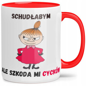 Kubek Czerwony Mała Mi Schudłabym Ale Szkoda Mi