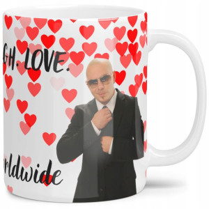 Śmieszny Kubek Mr Worldwide Live Laugh Love Wzory