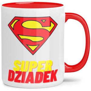 Kubek Czerwony Dla Super Dziadka Dzień Dziadka