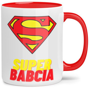 Kubek Czerwony Dla Super Babci Prezent Dzień Babci