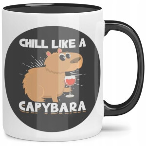 Kubek Czarne Wnętrze Kapibara Chill Like Capybara