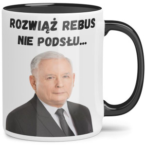 Kubek Czarne Wnętrze Prezes Rebus Anty Pis Kaczy