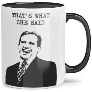 Kubek Czarne Wnętrze Serial The Office Dużo Wzorów