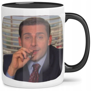 Kubek Czarne Wnętrze Serial The Office Dużo Wzorów