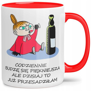 Czerwony Kubek Mała Mi Budzę Się Piękniejsza Wzory