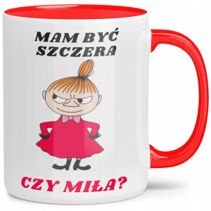 Kubek Czerwony Mała Mi Szczera Czy Miła Wzory