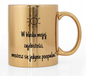 Kubek Złoty Błyszczący Na Prezent Dla Niej