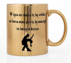 Kubek Złoty Błyszczący Na Prezent Motywacyjny