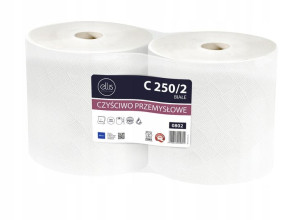 Ręczniki papierowe Lamix C250/2 warstwy celulozowe czyściwo białe 2 rolki