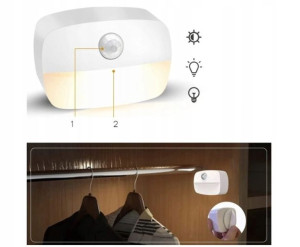 Lampka nocna AmmToo 82921 biała z czujnikiem ruchu