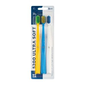 Woom 5200 Ultra Soft Toothbrush szczoteczka do zębów z miękkim włosiem 3szt