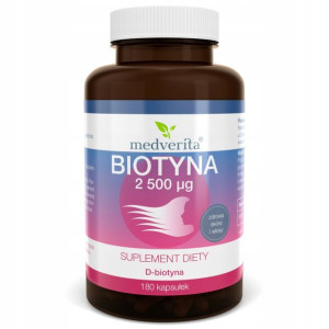 Medverita Biotyna 2500 µg witamina B7 / H - 180kap
