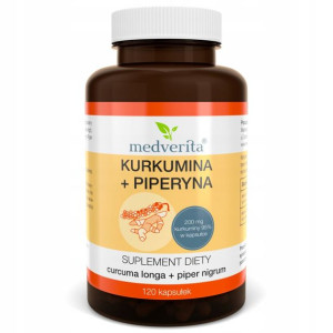Medverita Kurkuma Kurkumina + Piperyna - 120 kaps
