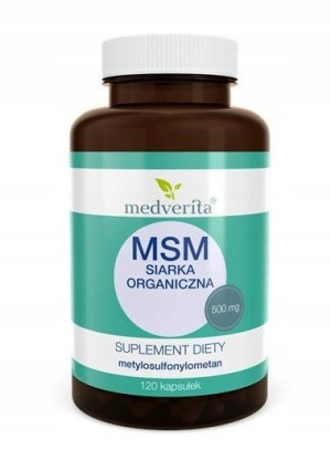 Medverita Msm Siarka Organiczna 500mg 120kaps