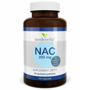 Medverita NAC 200mg N-ACETYLOCYSTEINA DETOKS 180k