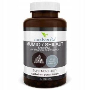 Mumio Shilajit Medverita 120 kaps Kwas Fulwowy