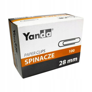 Spinacze biurowe 28mm yanda 100 sztuk