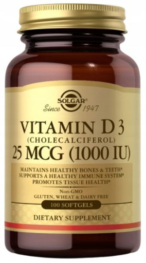 Solgar Witamina D3 1000 IU (25mcg) Odporność