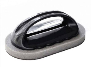 ZMYWAK GĄBKA z UCHWYTEM do Zmywania 14x8 cm czarno-szary AG672F