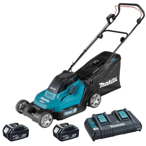 MAKITA DLM432 Kosiarka 2x18V 43cm 50L DLM432 ZESTAW 2x5Ah , ładowarka
