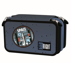 Piórnik szkolny potrójny z wyposażeniem PC-05 Space moon
