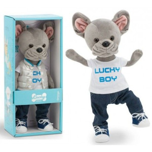 Przytulanka piesek lucky maxx w koszulce lucky boy – 38cm