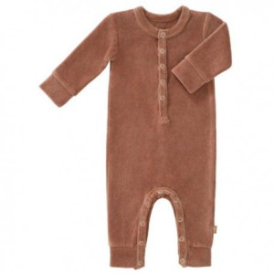 Fresk rampers welurowy 0-3 miesięcy tawny brown