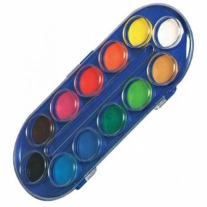 Farby akwarele w plastikowym etui – 12 kolorów locomotif