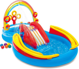 INTEX 57453 Wodny plac zabaw Tęcza 297x193x135cm
