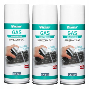 3x Sprężony Gaz Powietrze Do Czyszczenia Vakoss