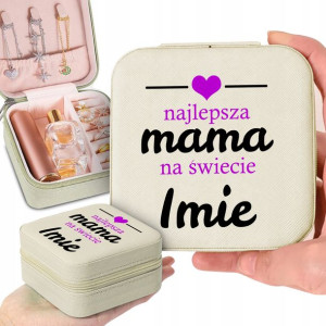 Szkatułka Na Biżuterię NAJLEPSZA MAMA Mięt IMIĘ Wz