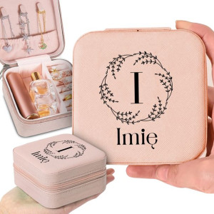Szkatułka Na Biżuterię Róż Monogram IMIĘ Wz