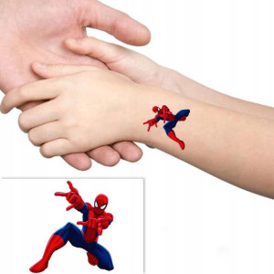 TATUAŻ Zmywalny dla DZIECI SPIDERMAN Wiele WZORÓW