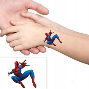 TATUAŻ Zmywalny dla DZIECI SPIDERMAN Wiele WZORÓW