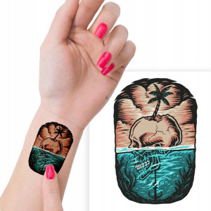 TATUAŻ Zmywalny Tymczasowy SKULL Wiele WZORÓW MiX