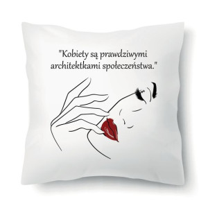 Poduszka Biała Prezent ARICHTEKT SPOŁECZEŃSTWA Wz