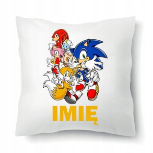 Poduszka Dekoracyjna Do Przedszkola SONIC IMIĘ Wz