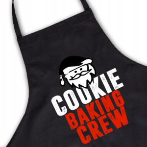 Fartuch Czarny Kuchenny Prezent BAKING CREW Wzory
