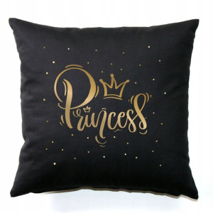 Poduszka Do Spania Czarna Na Prezent PRINCESS Wz