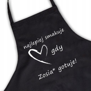 Fartuch Czarny Twoje Imię Najlepiej Smakuje 01