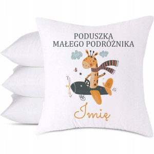 Poduszka Na Prezent Dla MAŁEGO PODRÓŻNIKA IMIĘ Wz
