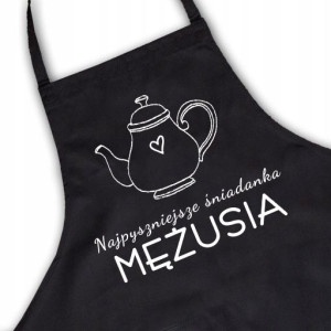 Fartuch kuchenny Czarny Prezent dla Męża Wzór 01