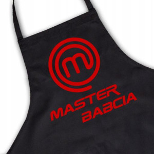 Fartuch kuchenny Czarny Prezent MASTER BABCIA