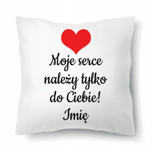 Poduszka Na Prezent WALENTYNKI SERCE TWOJE Imię Wz