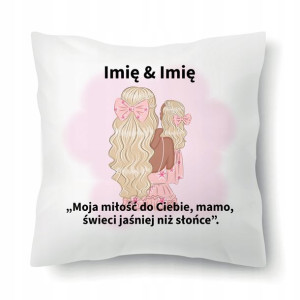 Poduszka Prezent Dla Mamy MIŁOŚĆ DO MAMY IMIĘ Wz