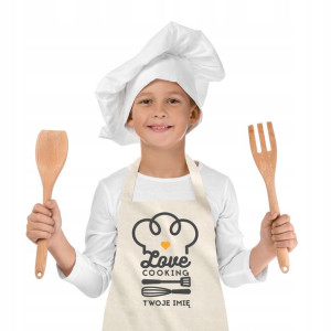 Fartuszek Kuchenny Dla Dzieci LOVE COOKING IMIĘ