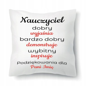 Poduszka Prezent Na Dzień Nauczyciela IMIĘ Wzory