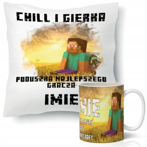 Zestaw Kubek + Poduszka Chill I Gierka Imię Wz